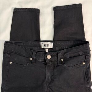 PAIGE VERDUGO ANKLE Black Skinny Jeans